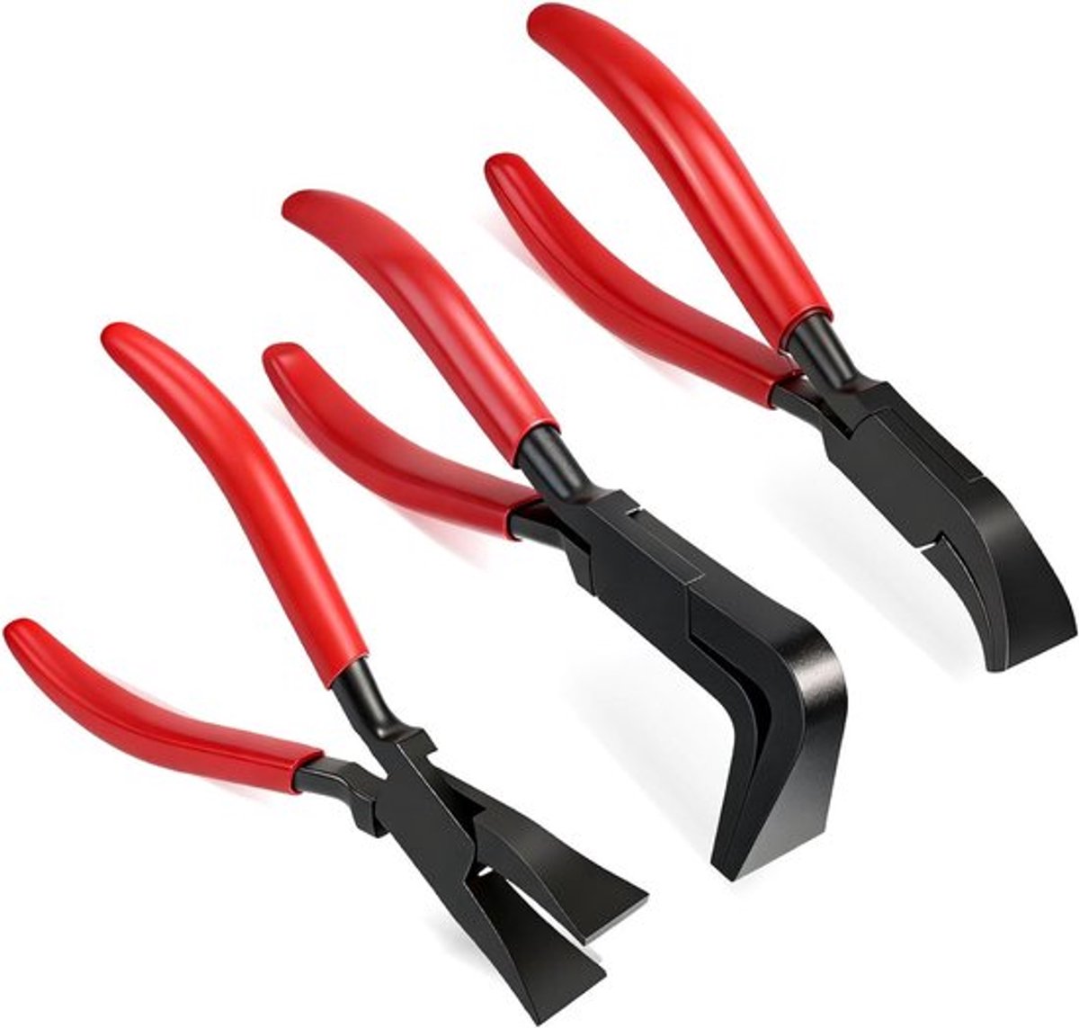 Vouwtang set van 3 stuks, mini plaatstangen voor dakdekkers, 0-90 graden, carbon staal, 22 mm breed
