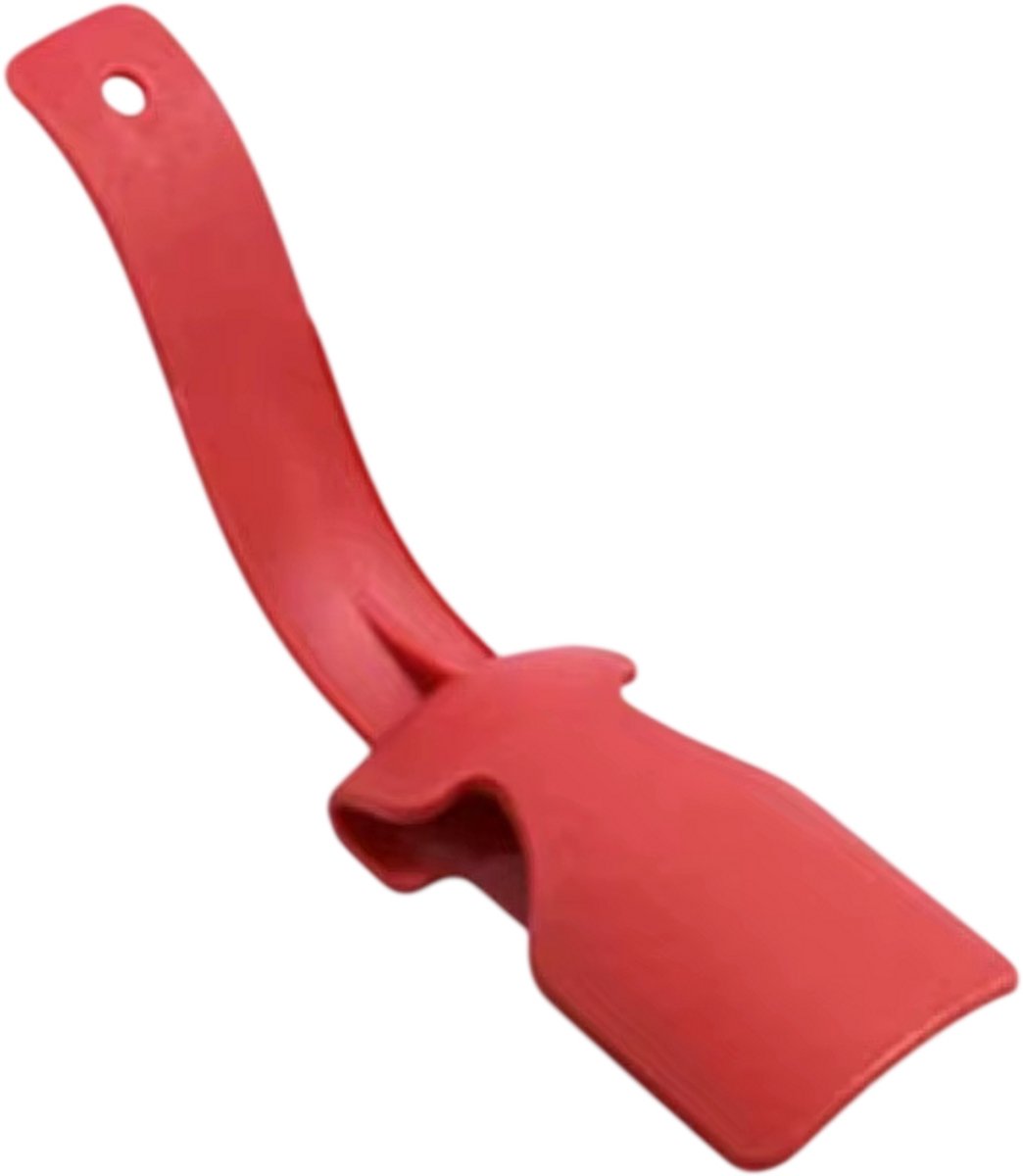 Schoenlepel 2 Stuks – Schoen Aantrekhulp van Kunststof, Lange Schoenlepel voor Makkelijk Schoenen Aantrekken, Schoenhulp voor Ouderen en Zwangere Vrouwen - Rood
