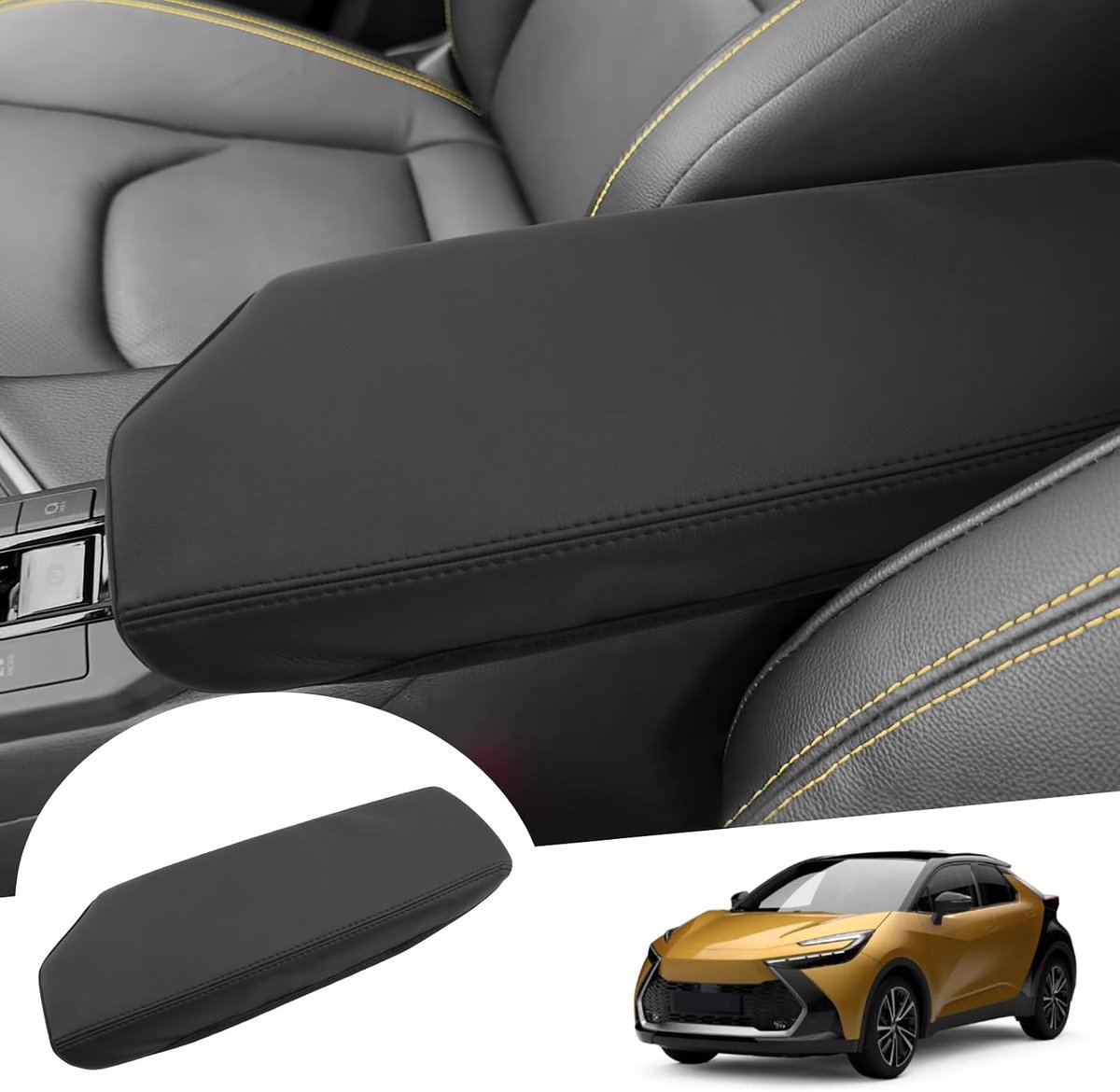 Armsteunhoes Toyota C-HR II 2024-2026 - Microfiber PU Leer - Bescherming voor armsteun - Voorkomt schade - ShopVlot