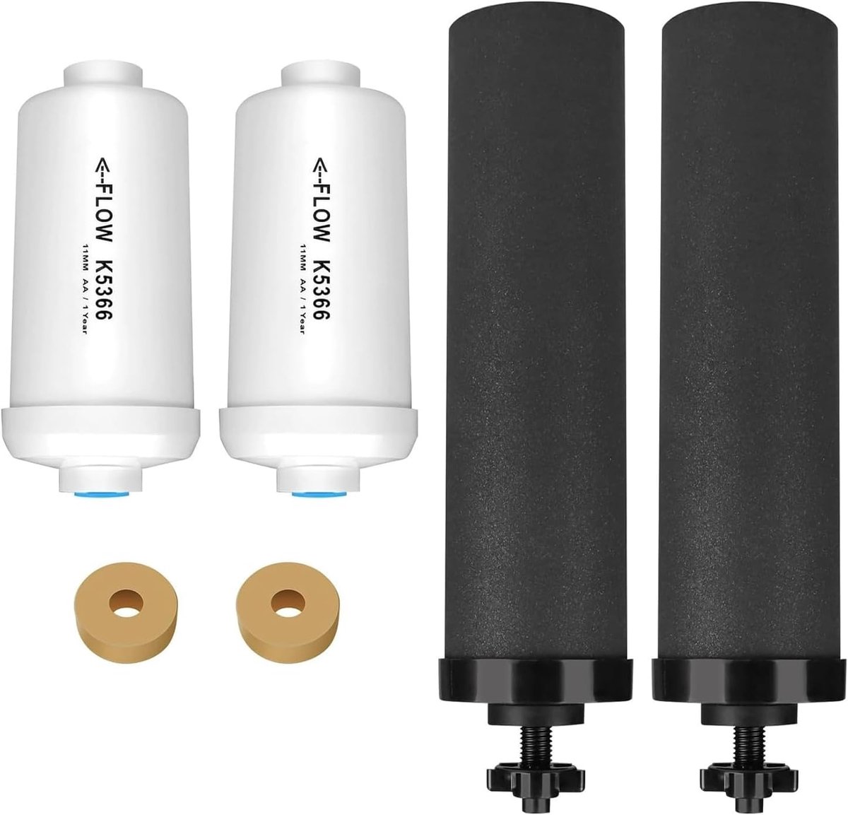 Vervanging waterfilter voor Berkey, BB9-2 + PF-2 element-cartridge, filterpatroon voor de series Travel, Big, Royal - ShopVlot