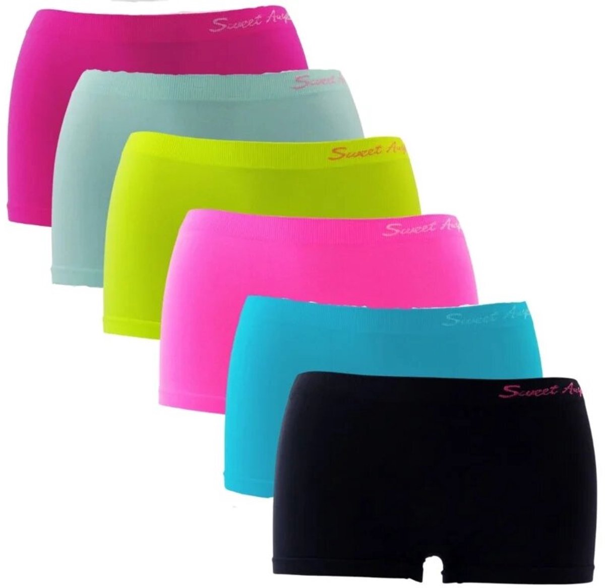 Sweet Angel Meisjes Boxers 6-pak - Kleurenmix - 6/8 (110, 116, 122,