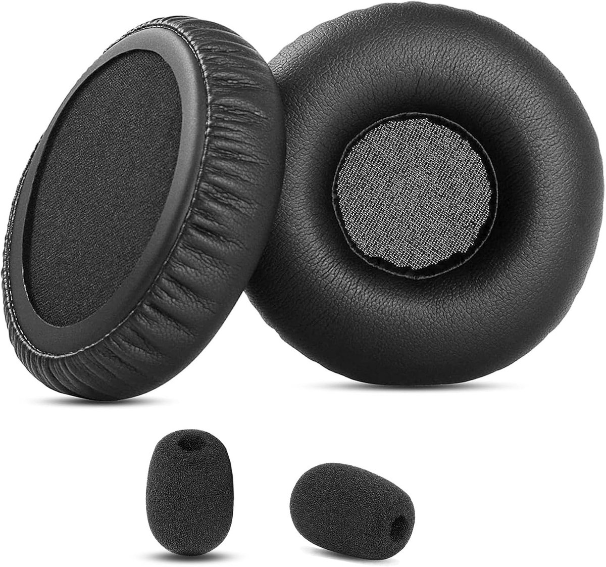Ear Pads Compatible with Plantronics Blackwire C320 USB Headsets Ear Pads Replacement Pillow (Genuine Leather/Memory - ShopVlot