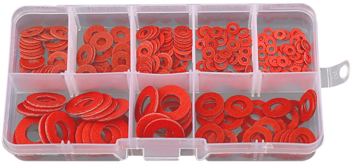 Solidchoice - Set van 210 Wasringen en Seals in Opbergdoos