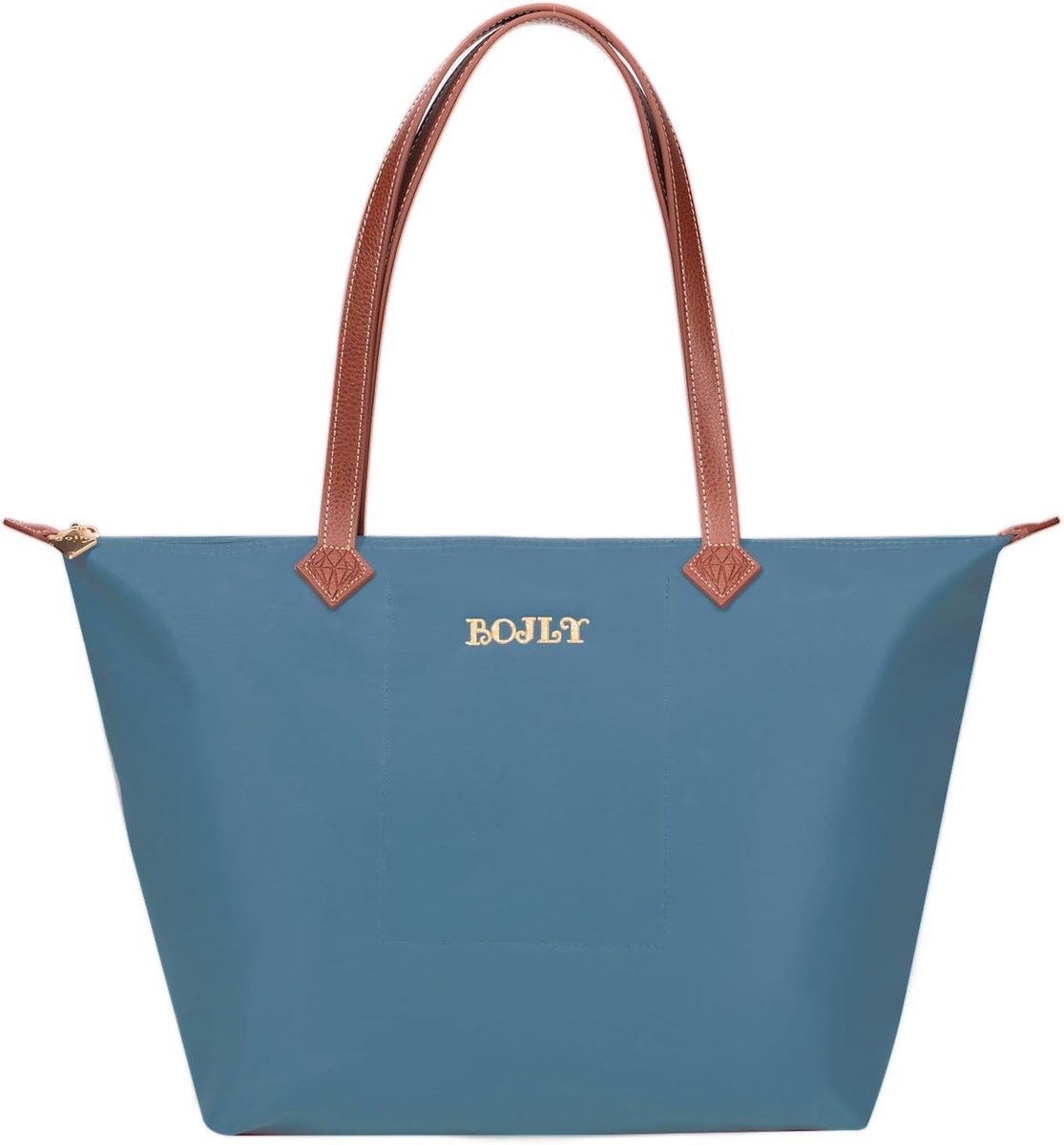 Tote Bag Large Shopper Bag for Women, Lightweight Foldable Handbag, Waterproof Nylon Shoulder Bag for Women with Zip - ShopVlot