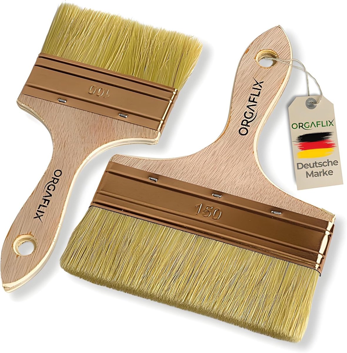 Oppervlaktestrijkers - 150 mm en 100 mm - Houten Handgreep - Voor Professionele Schilderwerkzaamheden