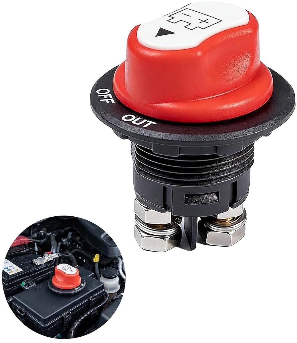 Accu-scheidingsschakelaar 12 V-32 V - verzinkte ABS - 100 A - bescherming en energie besparen - ShopVlot