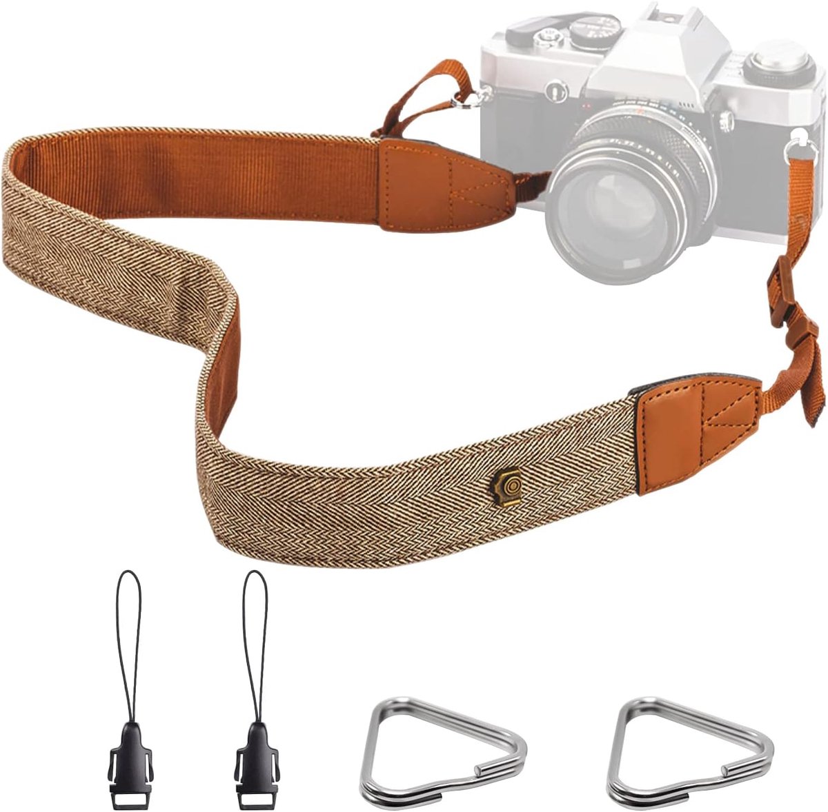 Camera Strap 70 x 3.5 cm - puur katoen - retro stijl - comfortabel gebruik - ShopVlot