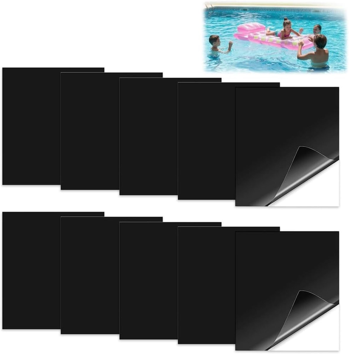 Opblaasbare matras zelfklevend - TPU waterdicht - 10 stuks - duurzame reparatie voor zwembad - ShopVlot