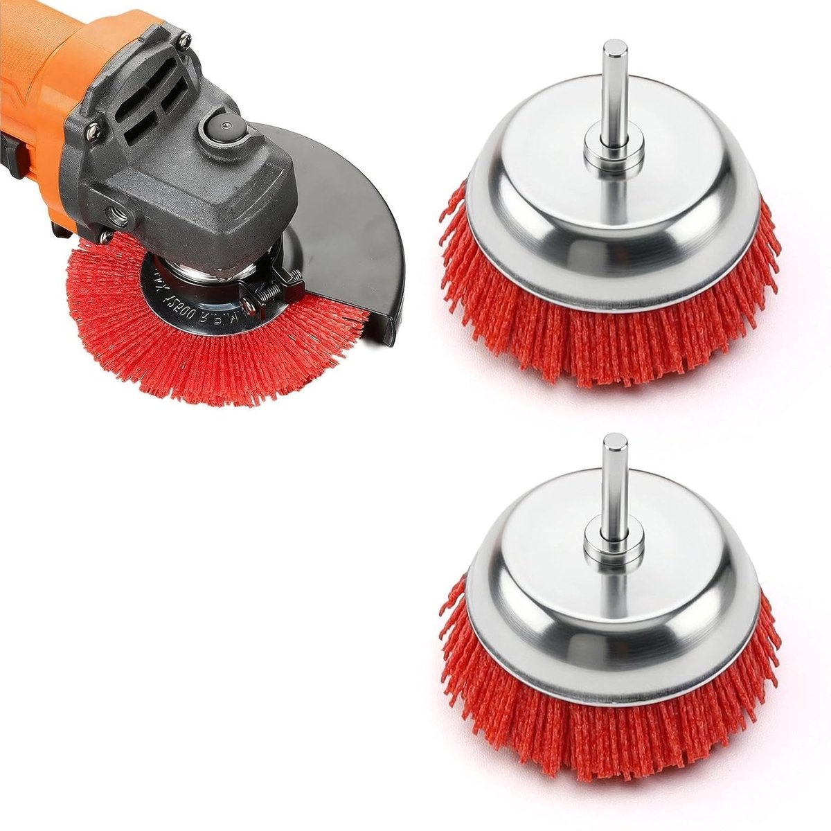 Nylon potborstel 100 mm - hoekige slijper - robuust materiaal - voor verwijderen van roest - ShopVlot