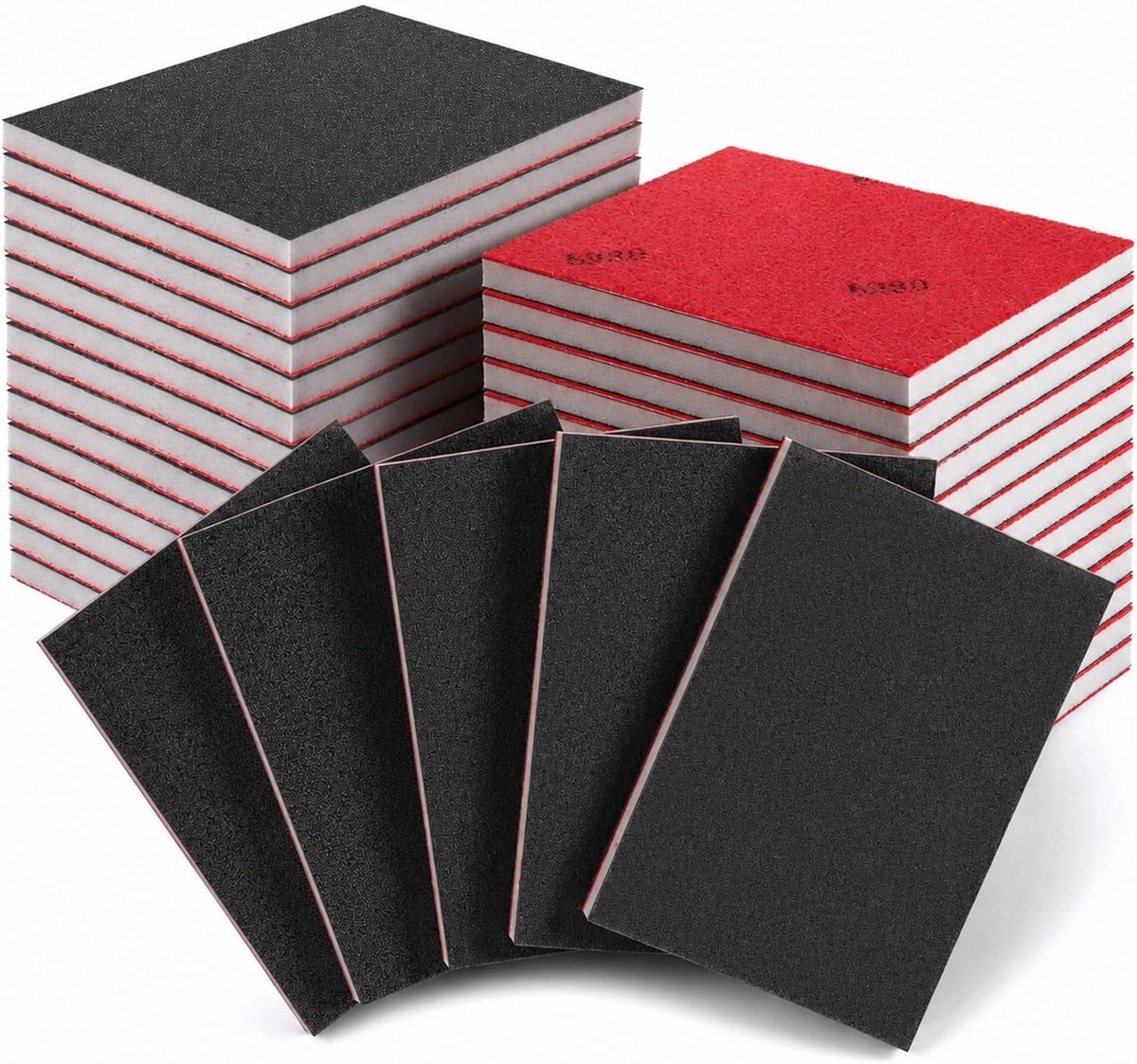 Schuur spons set 27 stuks - 12 korrel opties - flexibel nat en droog schuren - perfect voor hout en metaal - ShopVlot