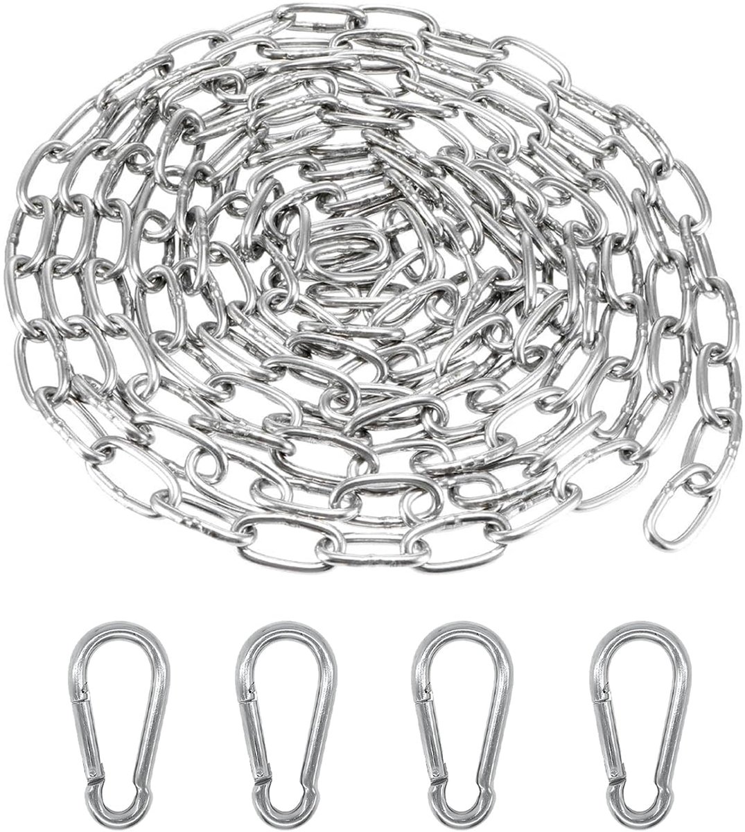 Stalen ketting 3 m - roestvrij staal - sterke carabiner - ideaal voor hondenlijnen - ShopVlot