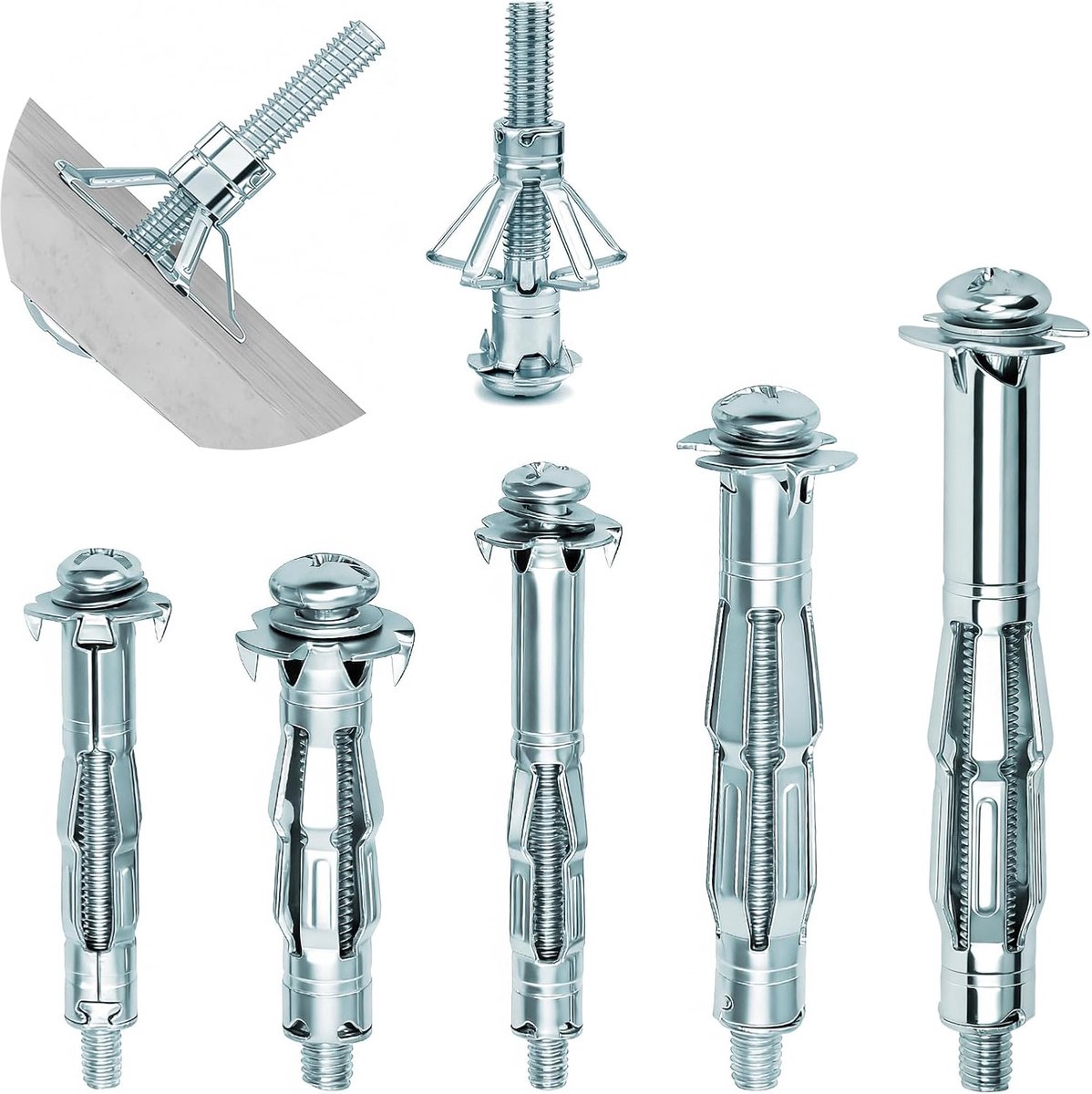 Holle wandpluggen 30 stuks - Assortiment diverse maten - Hoogwaardige bevestigingsschroeven - ShopVlot