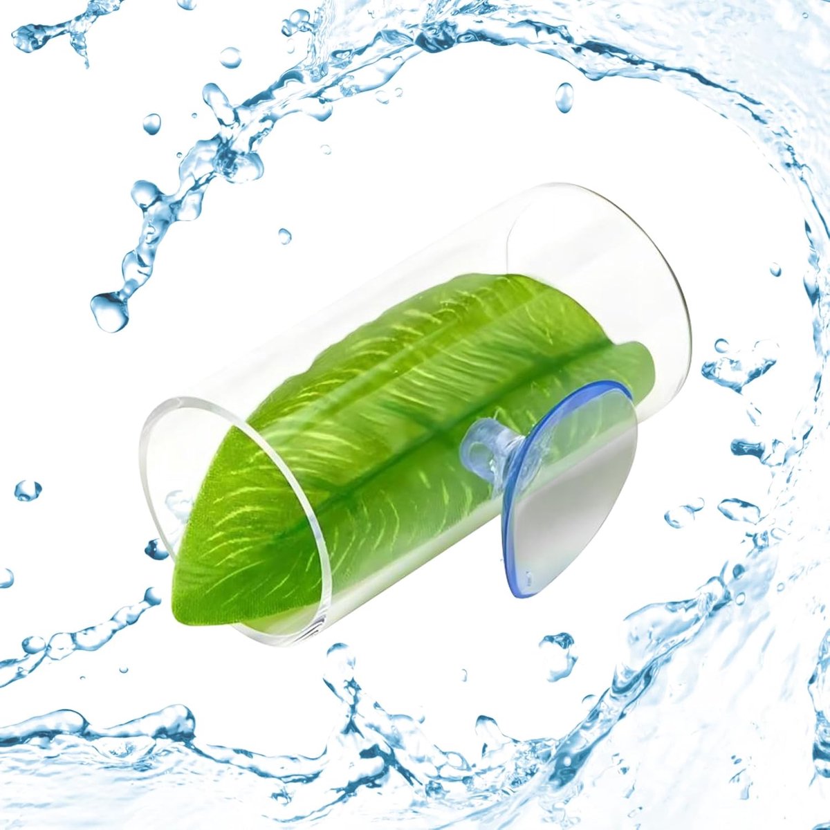 Betta vis tunnelbuis 7,8 cm - acryl habitat met zuignappen - speel- en schuilplaats voor vissen en garnalen - ShopVlot