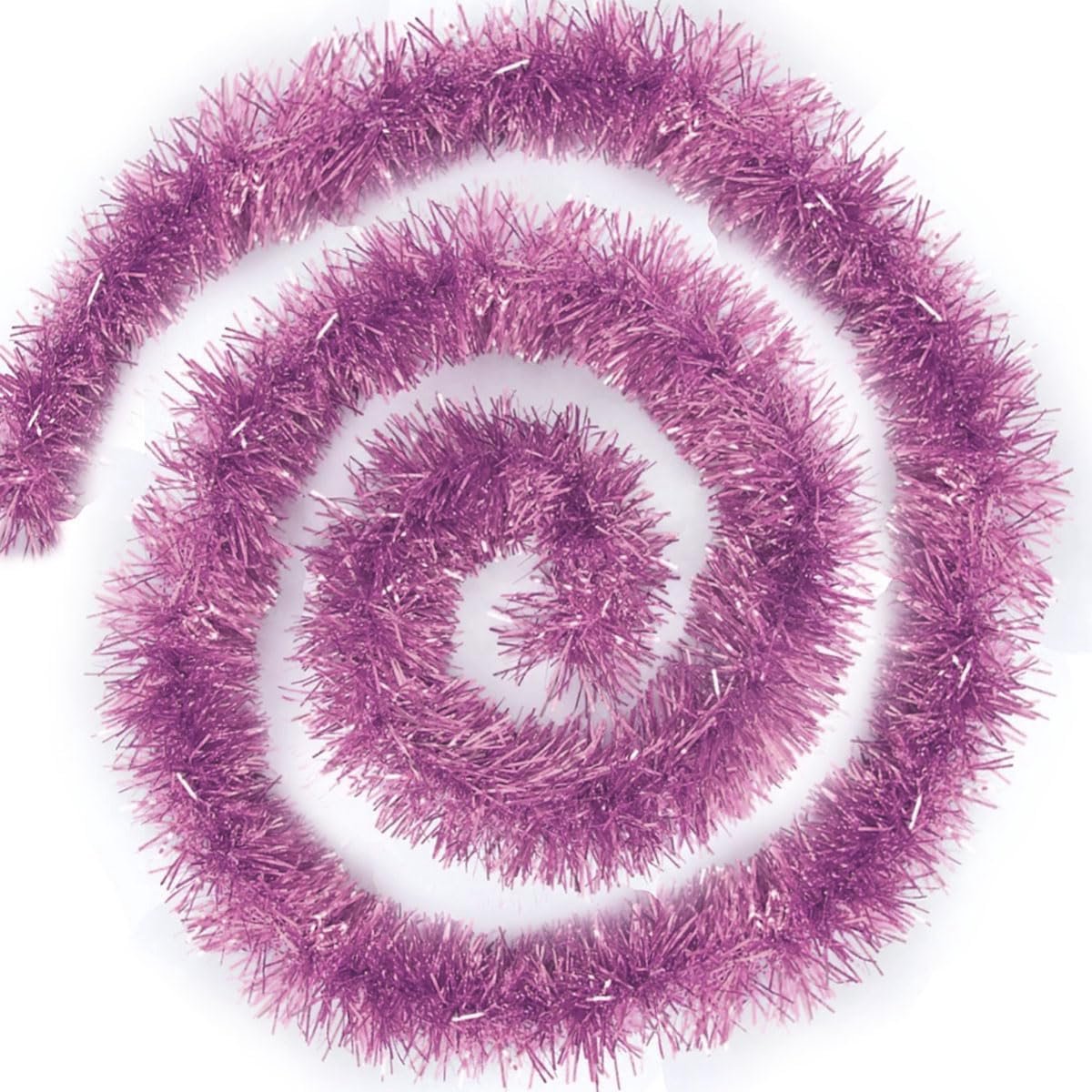 Kerstguirlande 200 cm - Metallic glanzend - Roze - Perfect voor kerstboomdecoratie - ShopVlot