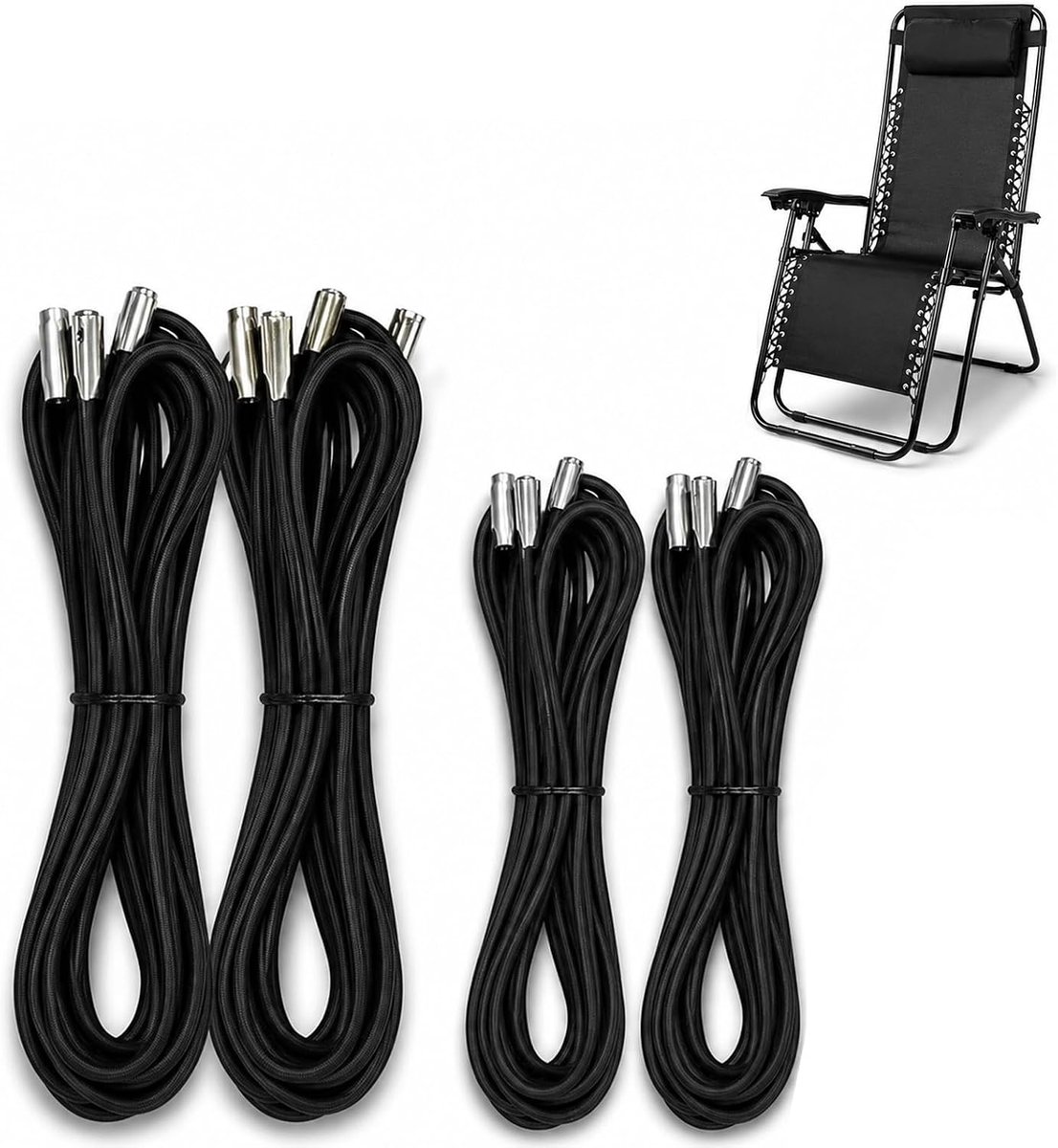 elastieken voor ligstoel 4stuks - elastische koordset - universeel en duurzaam - perfect voor relaxstoel - ShopVlot