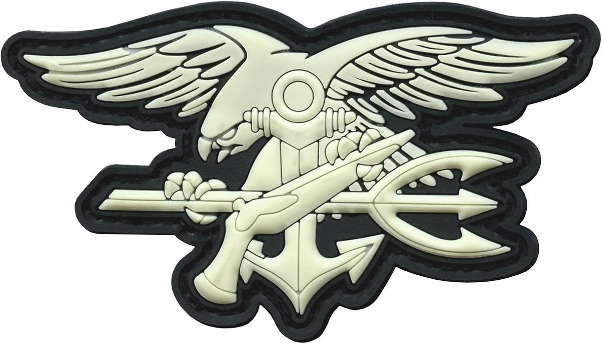 Seal Trident Insignia PVC Patch (Glow Dark, GITD) - ShopVlot