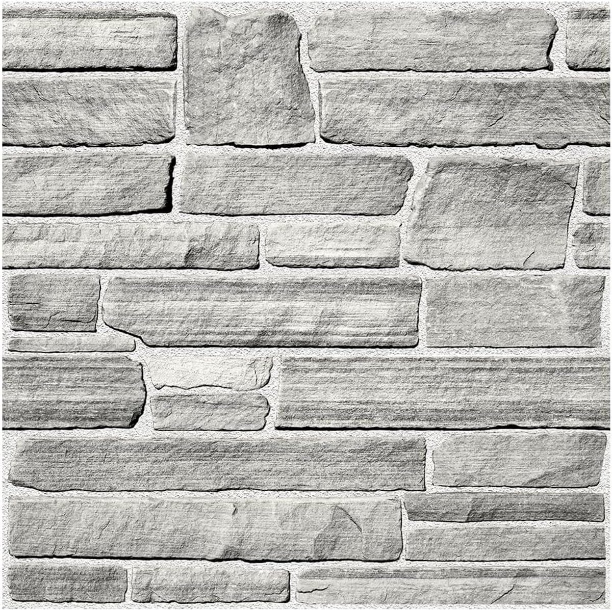 Commomy 3D Wall Panels Self-Adhesive Stone Look Pack of 10 30 x 30 cm Wall Cladding Wall Sticker Waterproof PVC Wall - ShopVlot