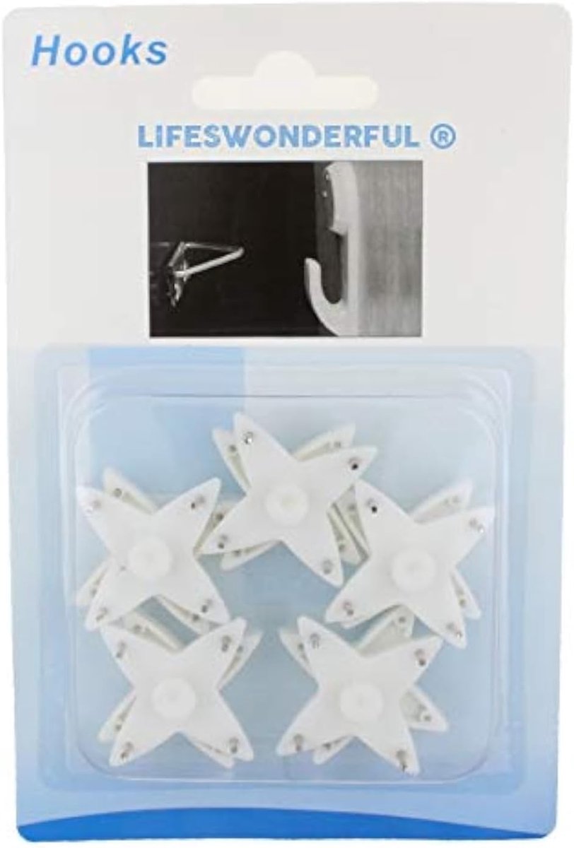 10pcs - White Load-Spreading Picture Hanger Hooks - Ideal for hanging frames on brick, hollow cavity, drywall or - ShopVlot