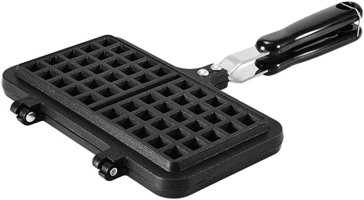 Double waffle iron, double cooker for waffle iron, Belgian waffles, non-stick coating for fire, waffles on stem - ShopVlot