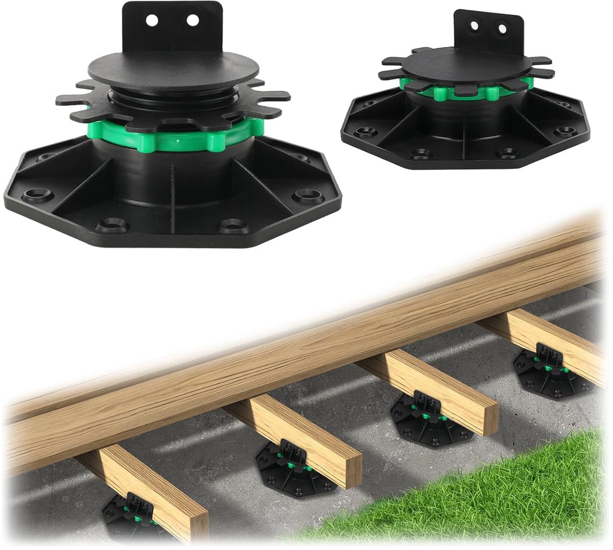 24 pieces adjustable shelf supports, adjustable from 40 mm to 60 mm, with mounting ring for maximum stability, shelf - ShopVlot