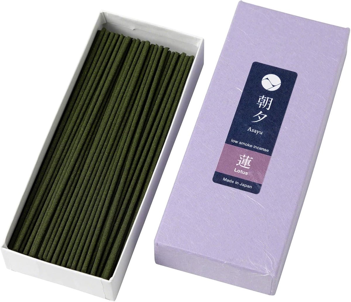 Asayu Japan Incense Sticks, Sandalwood Fragrance with Low Smoke, Made in Japan, 40 g Quality Incense for Meditation - ShopVlot