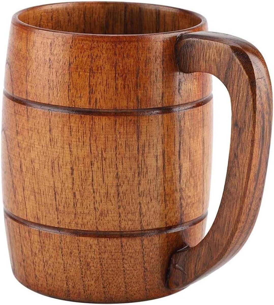 DEWIN Wooden Beer Cup - Natural Retro Large Capacity Drinking Cup for Beer, Water and Tea - ShopVlot
