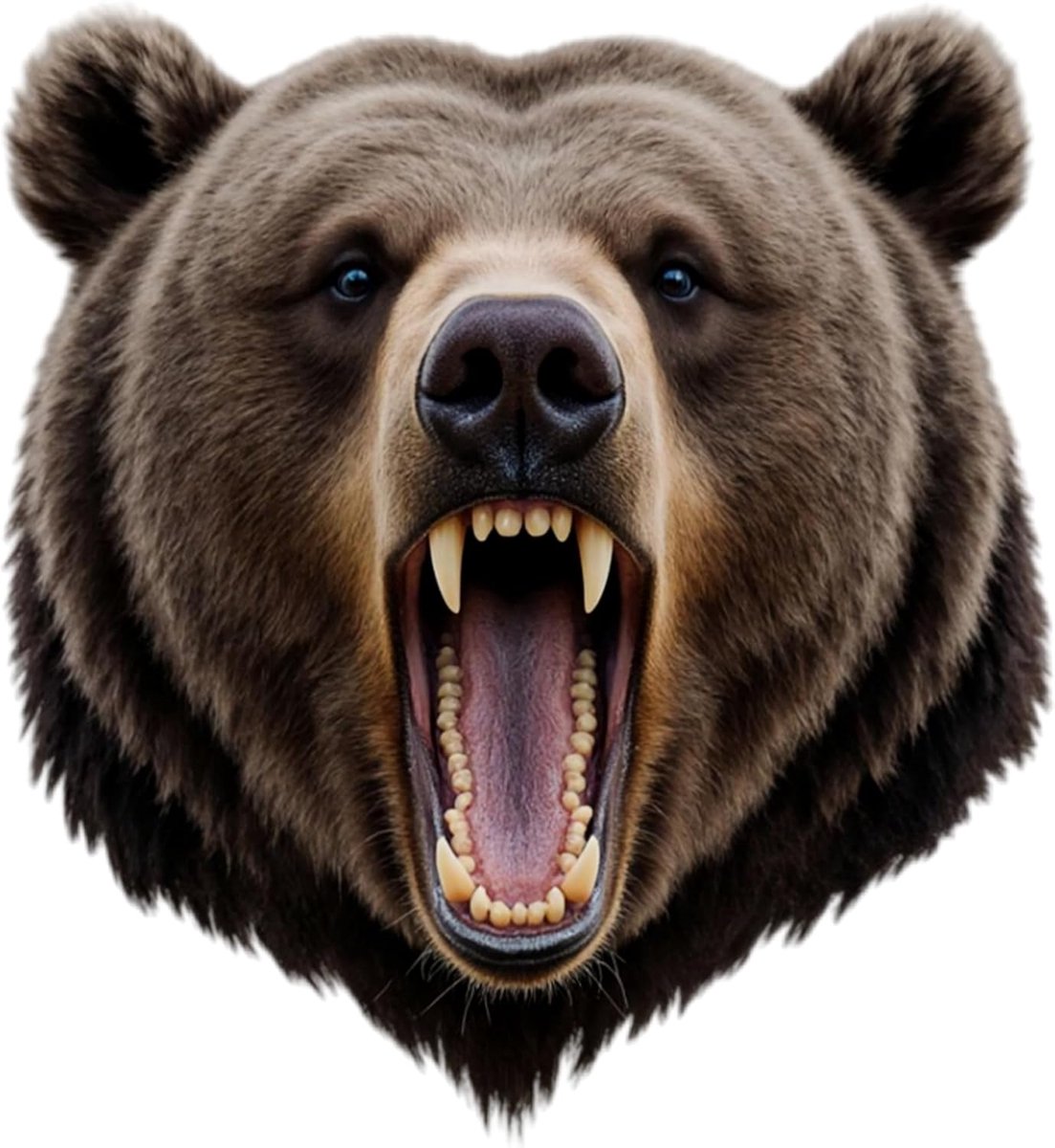 Roaring Grizzly Bear Stickers - 5,5 inch waterdichte vinyl autostickers, duurzame autostickers en bumperstickers - ShopVlot