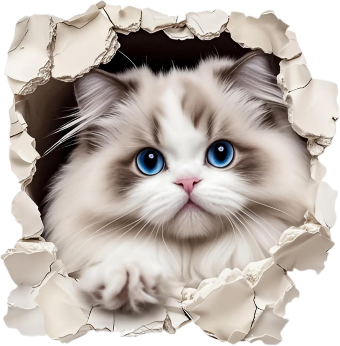 Ragdoll Vinyl-autostickers, 14 cm, waterdicht, voor auto's, SUV's, motorfietsen, laptops, koelkasten, koffers, deuren - ShopVlot
