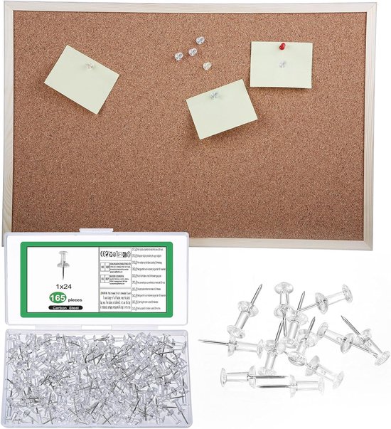 165 Pcs Pin Pins 24mm Thumbtacks Transparent Stapling Target Head Rice Goals Barbed Needles Rice Nails Long Head - ShopVlot — afbeelding 4
