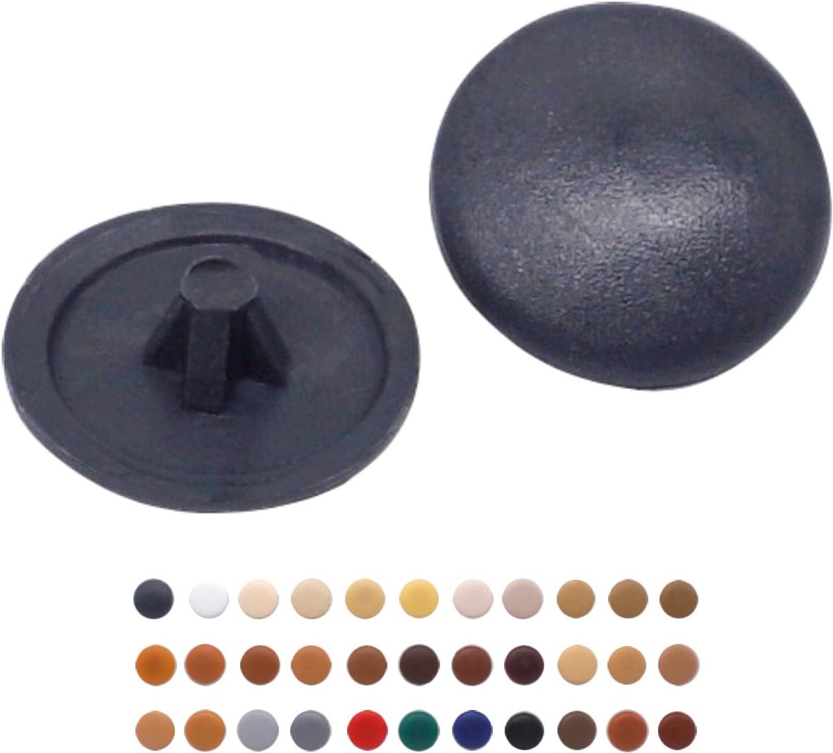 Pozi schroefdeksels 12mm - kunststof - anthraciet - verbergt schroefkoppen - ShopVlot