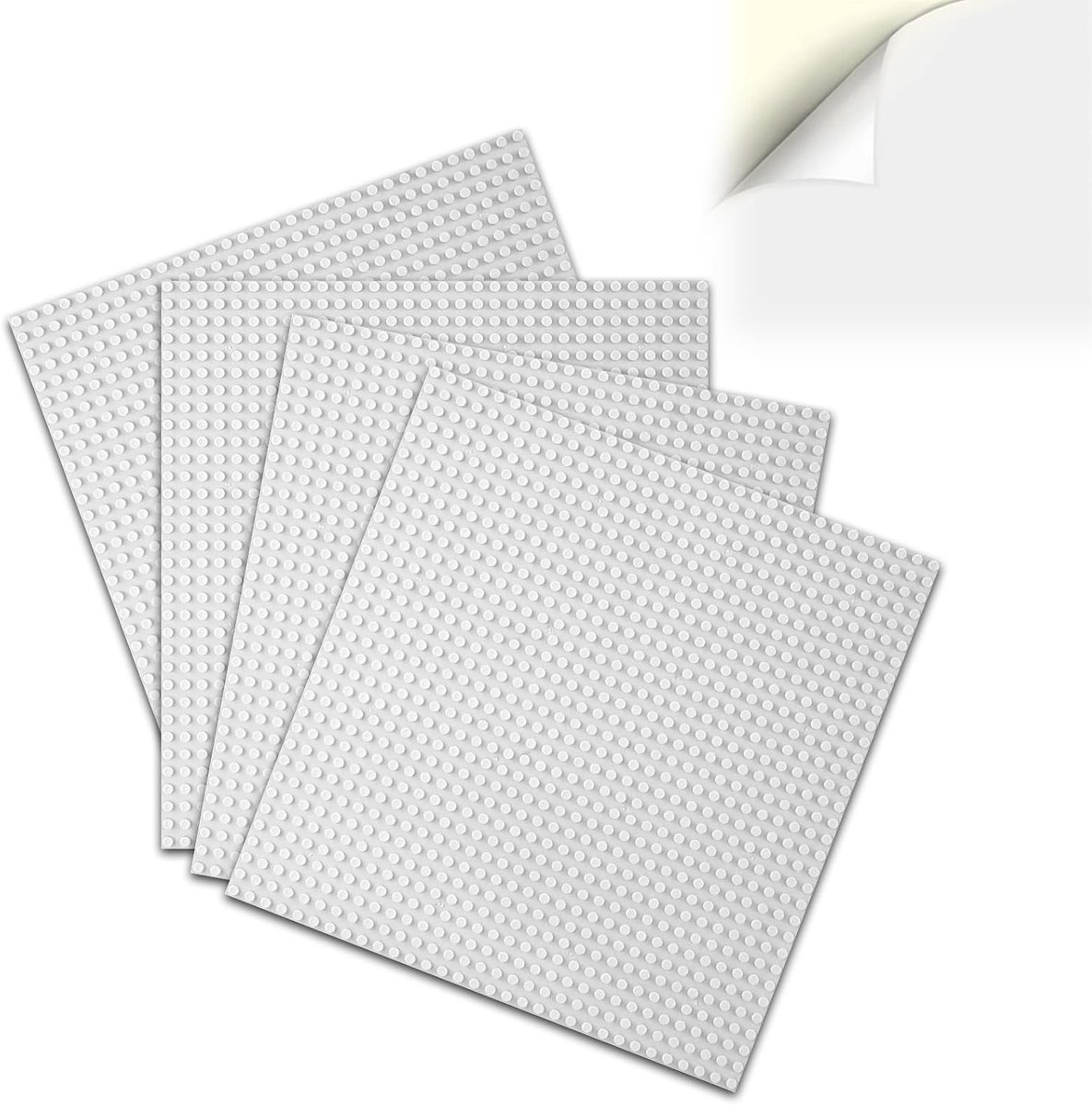 Bouwplaat 25,5 x 25,5 cm - Witte bodemplaat - Compatibel met meeste merken - Stabiele en robuuste kwaliteit - ShopVlot