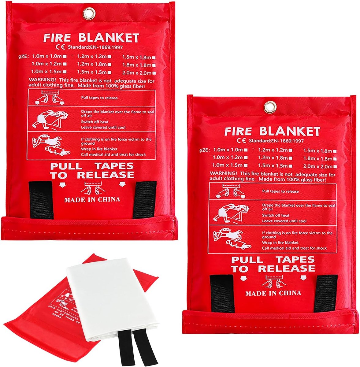 Brandblanket 1,2 m x 1,2 m - Vezelglas - Vlamwerend - Ideaal voor de keuken - ShopVlot