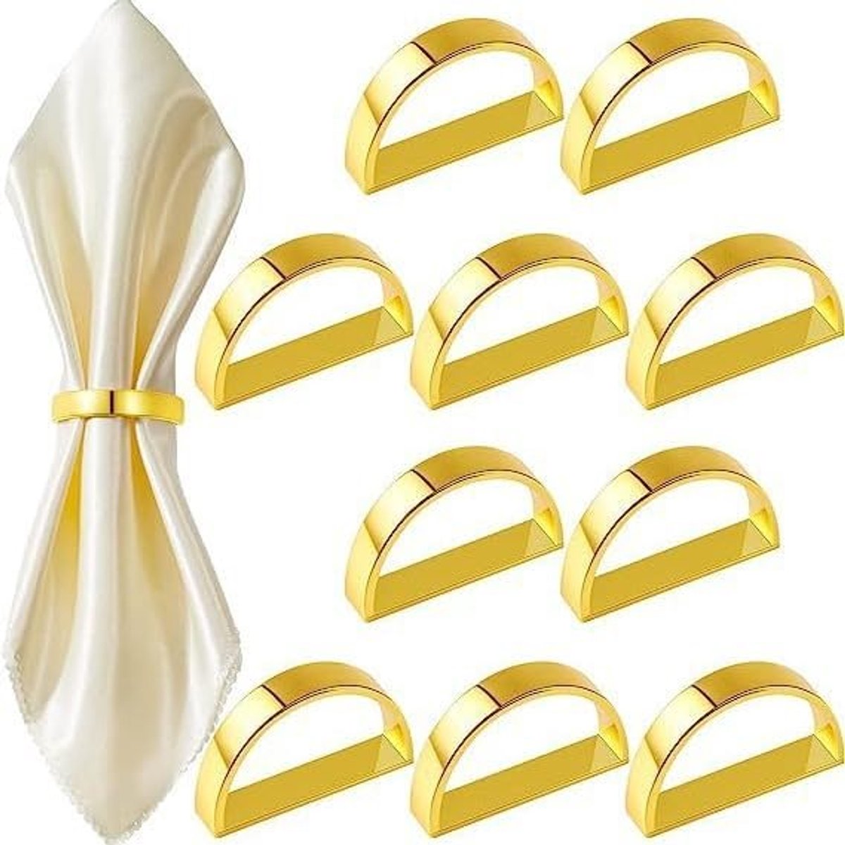 Servetringen 30-Delig - Goud Halfrond - Feestelijke Tafeldecoratie - Perfect voor Bruiloften - ShopVlot