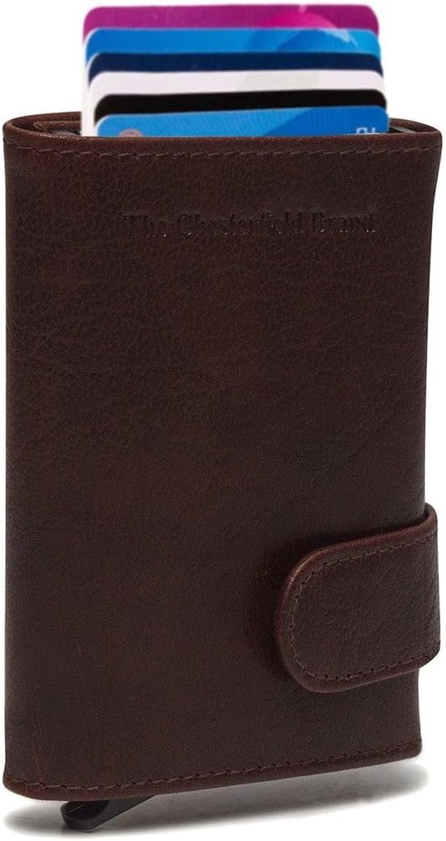 Kaartenhouder 7 cm - Leer - Minimalistisch design - Handige kaartopslag - ShopVlot