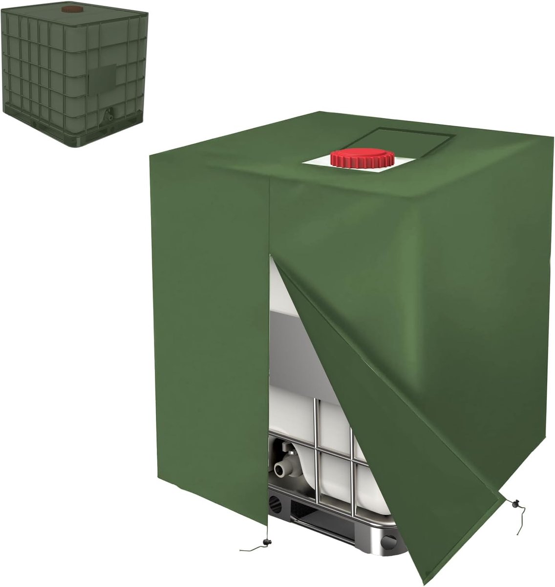 IBC tank cover 120 x 100 x 116 cm - waterdicht - UV-bestendig en stofdicht - bescherming voor wateropslag - ShopVlot