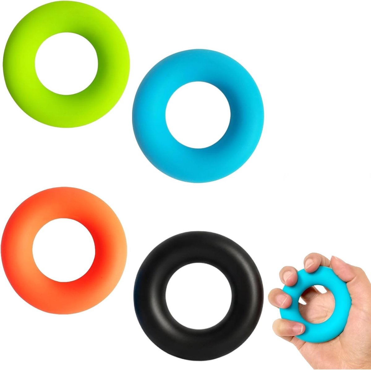 Handtrainers 30/40/50/60 LB - Siliconen grip - Vingertraining - Verbeter gripkracht - ShopVlot