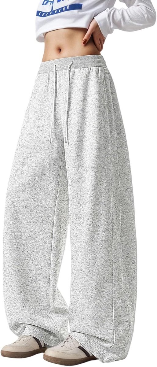 Vrijetijdsbroek dames - elastische tailleband - brede pijpen - zachte sportbroek voor de herfst - ShopVlot