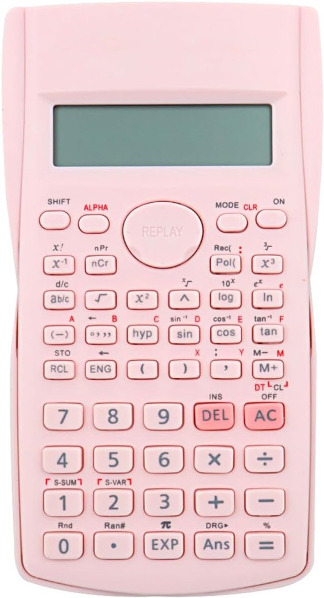 Wetenschappelijke rekenmachine - draagbaar - roze - veelzijdige functies voor studenten - ShopVlot
