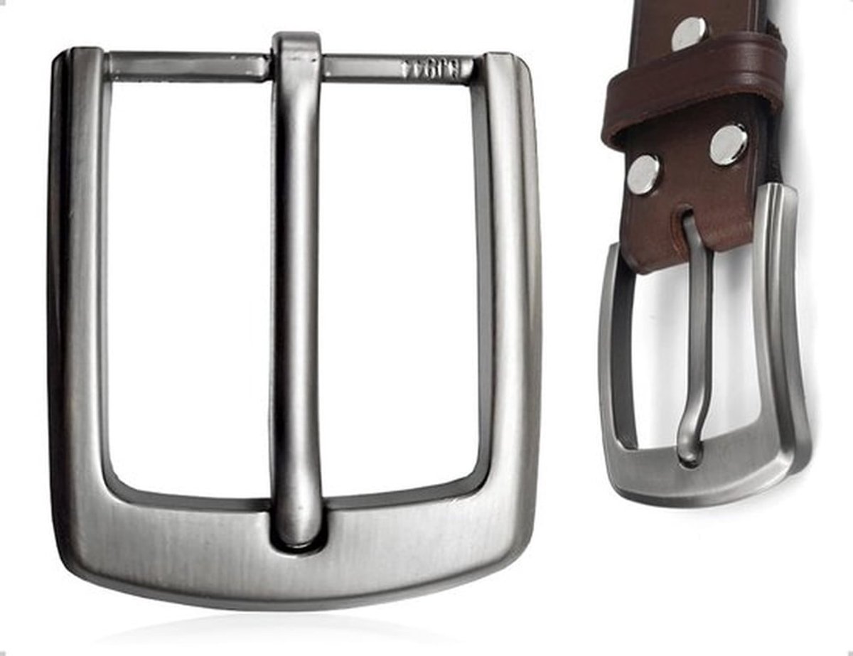 Riemgesp klassieke zinklegering - Reservegesp vierkant - Enkele tanden - Vervangende leren riem - 4 cm binnendiameter - Duurzaam en stijlvol