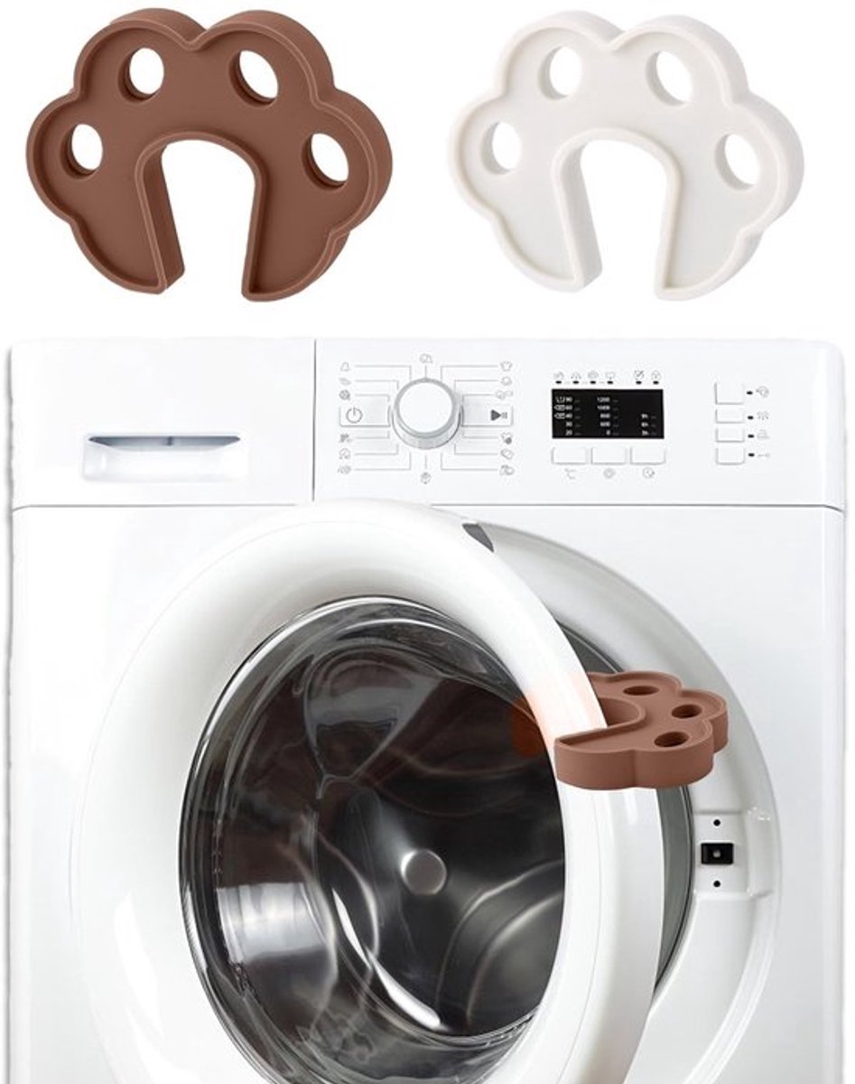 Deuropener - 2x Siliconen Deurstopper - Voorlader Wasmachine - Droger/Vaatwasser - Goede Ventilatie - 10x7,8 cm