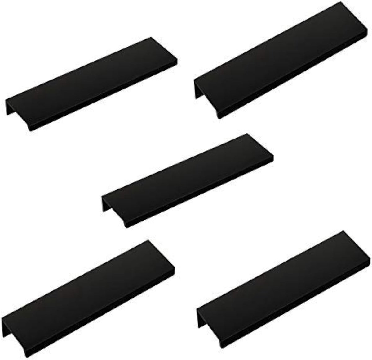 Meubelhendels 150 mm zwart - elegant design - geen zichtbare boorgaten - perfecte oplossing voor keuken en badkamer - ShopVlot