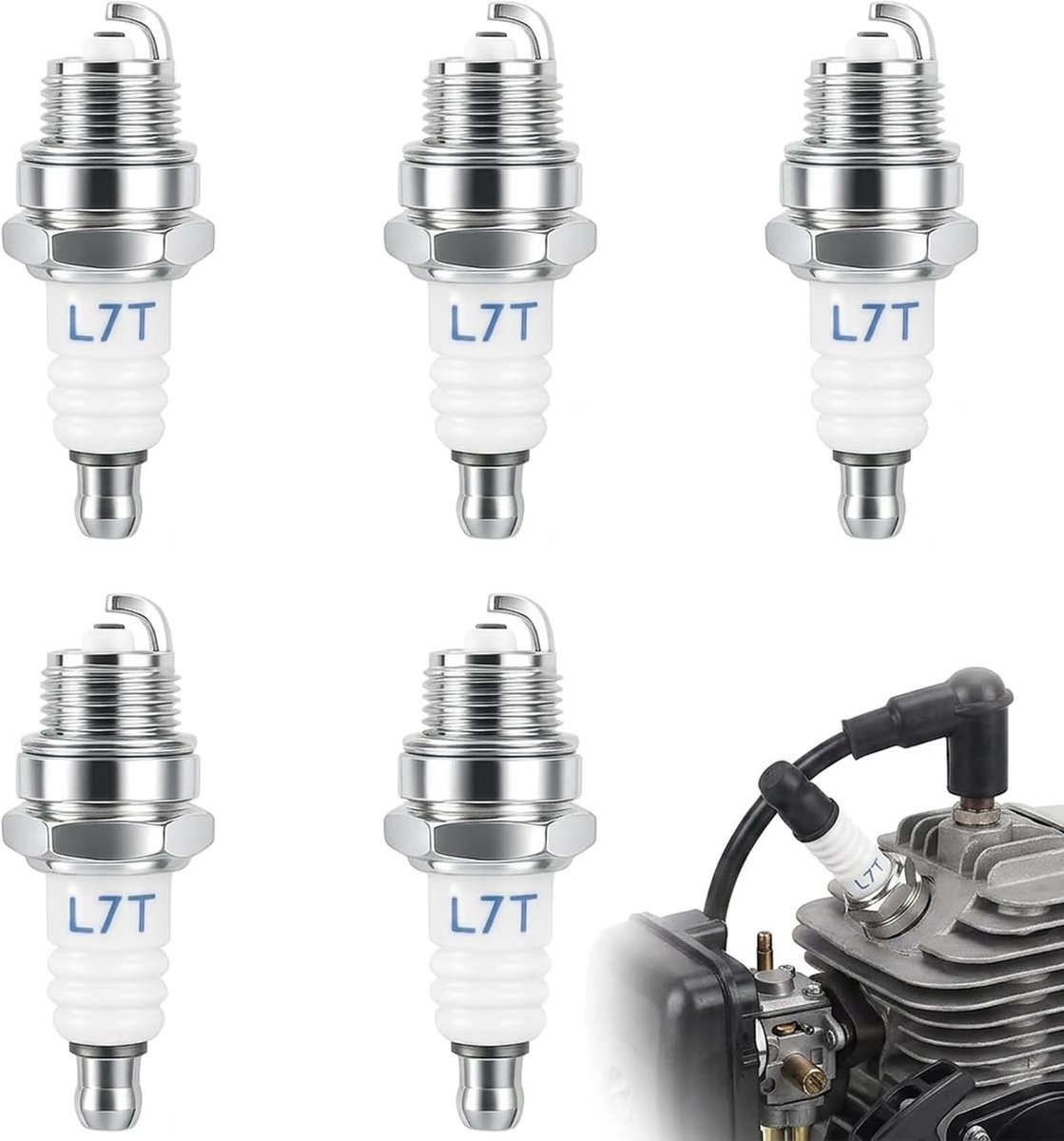 Bougie Allumage L7T - Universeel vervangbaar - Voor 2-takt motoren - Ideaal voor debroussailleuse en trimmer - ShopVlot