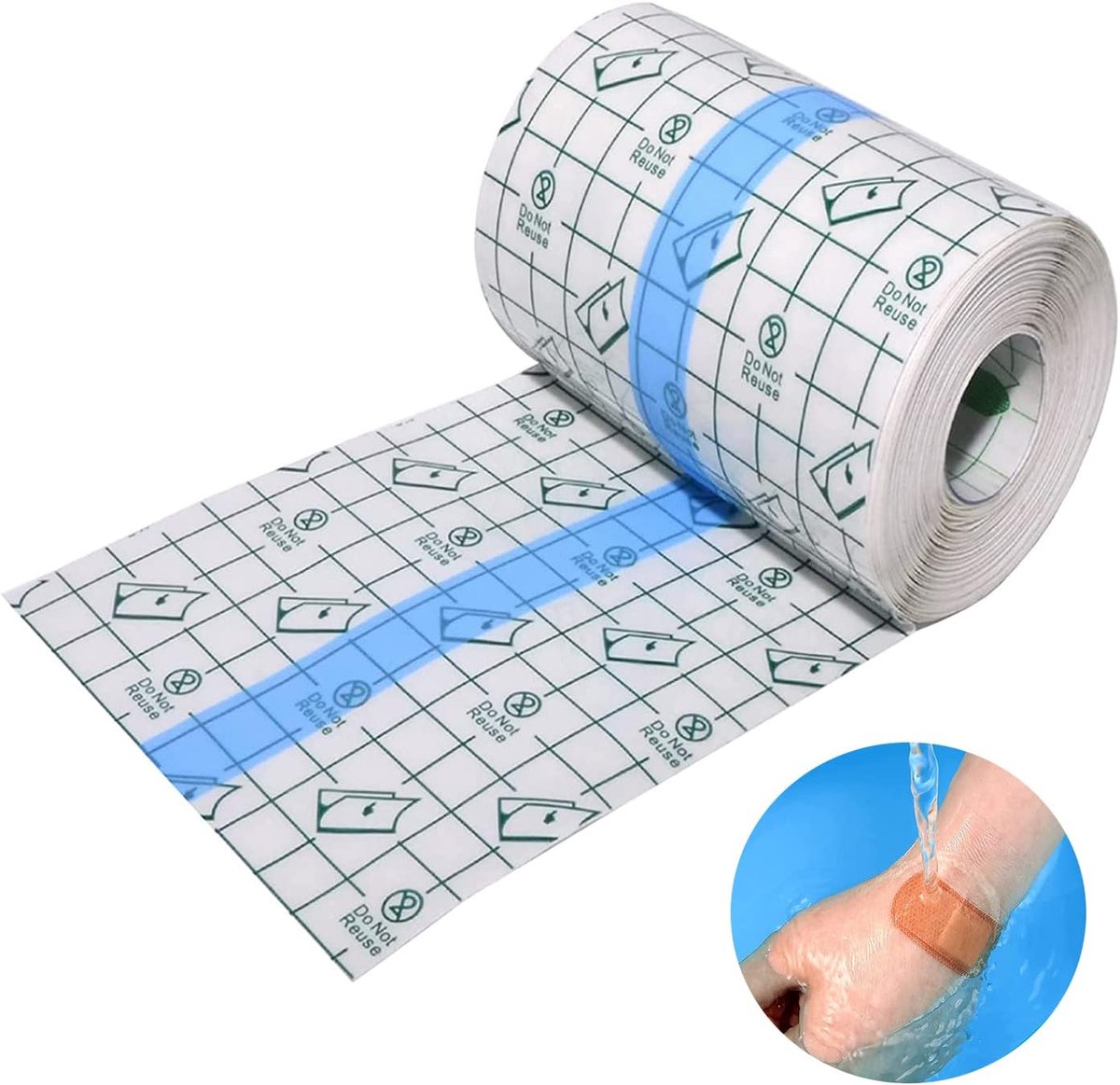 Gipsverband 10 cm x 10 m - Waterdicht transparant - Stevig medisch plakband - Ideaal voor wonden - ShopVlot
