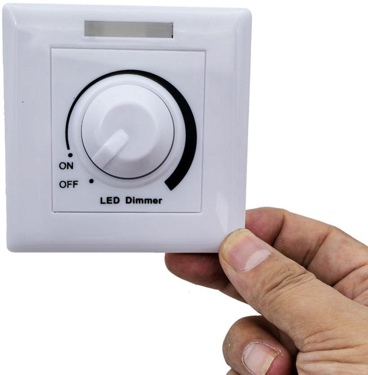 86 type wall lamp led dimmer switch rotary knob dimmer switch adjustable brightness controller plastic frame LED light - ShopVlot