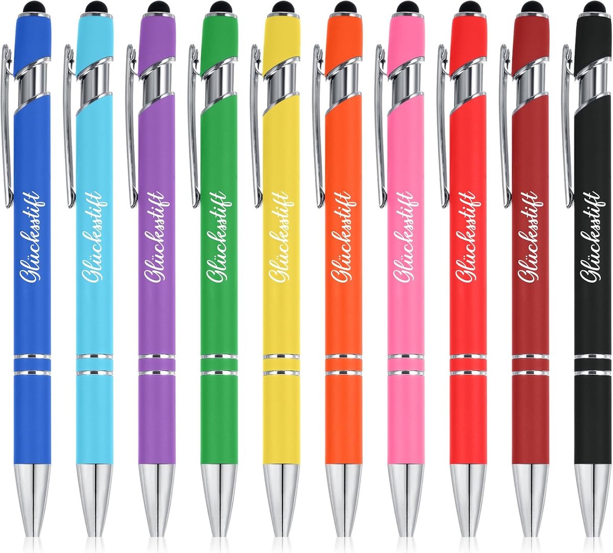 Tenare Fortunata Black Ink Ballpoint Pen with Touch Pen, Retractable Inspirational Ballpoint Pen for Examinations - ShopVlot