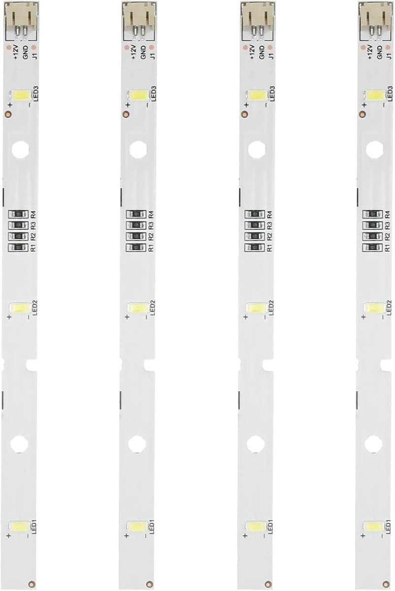 Pack of 4 LED Strips LED Fridge Lights for Rongsheng / Hisense Fridge Compatible with Model E349766 MDDZ-162A 1629348 - ShopVlot