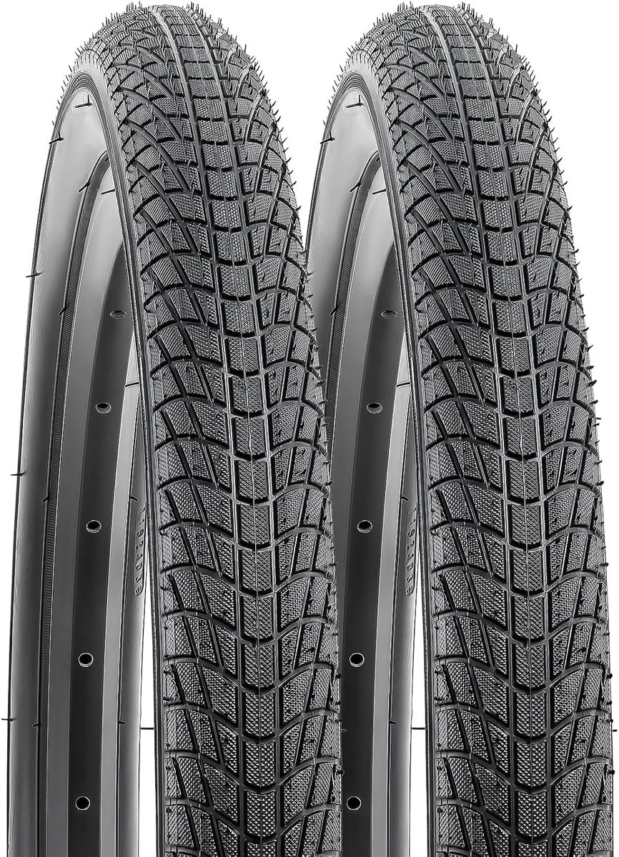 YunSCM 2 stuks opvouwbare 20 inch fietsbanden 20 x 1,75 mantel 47-406 compatibel 20 x 1,75 stad/straatbanden - ShopVlot