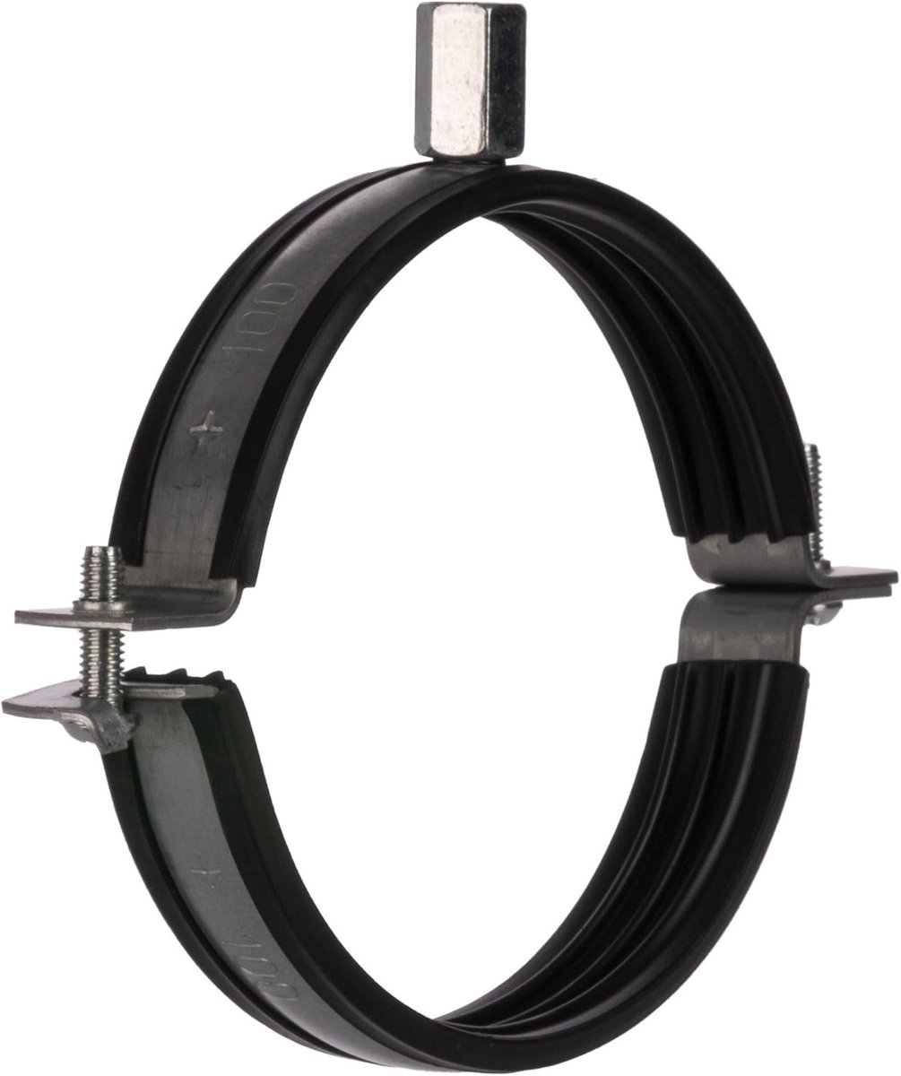 Ø 100 mm screw clamp for mounting hose, tube or cables in walls, floors - with rubber seal - ShopVlot