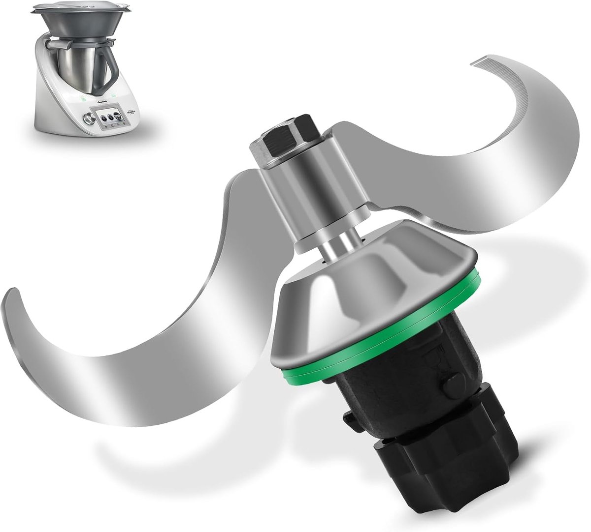 Dough mixer for Thermomix TM5 and TM6, dough kneading knife made of stainless steel (2 knives), Thermomix accessories - ShopVlot