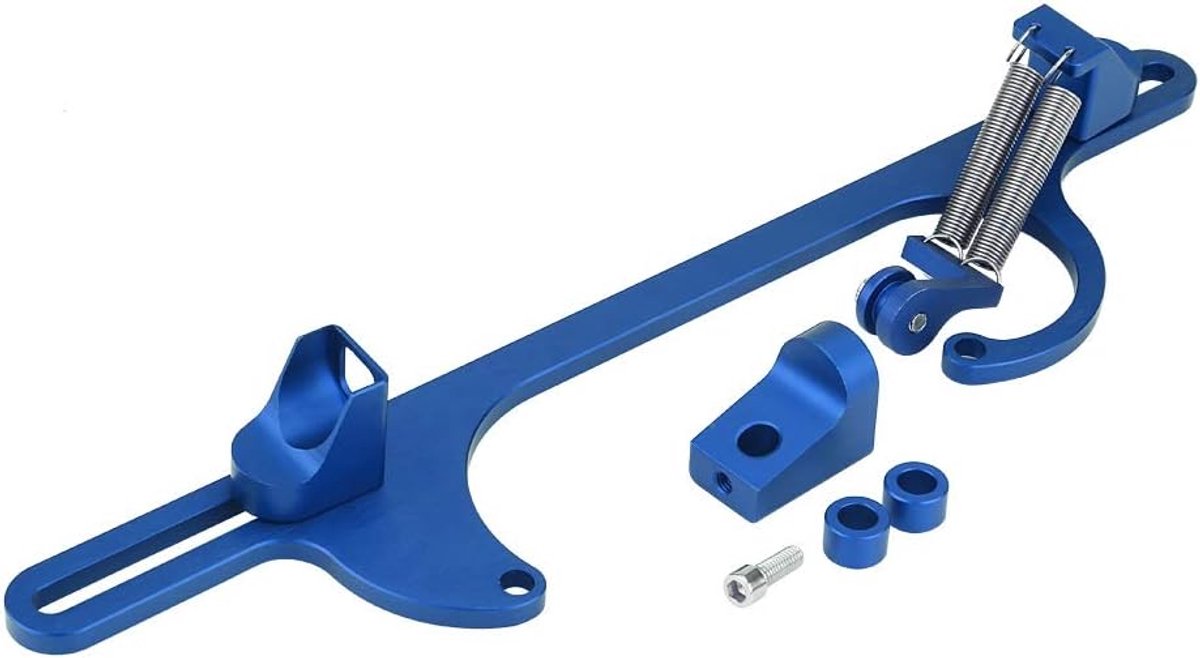 Throttle Cable Bracket, for 4150 & 4160 Series Carburetor Adjustable Aluminum Throttle Cable Mounting Bracket(Blue) - ShopVlot